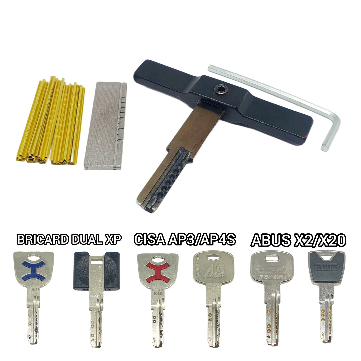 Impresión Cisa AP3/AP4S, Abus XP2/XP20, Bricard Dual XP